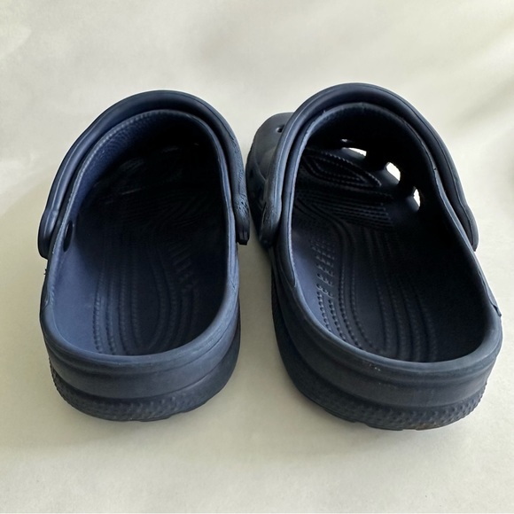 CROCS navy blue Clogs Waterproof Slip On water Shoes flip back strap W7 M5 - Picture 10 of 13